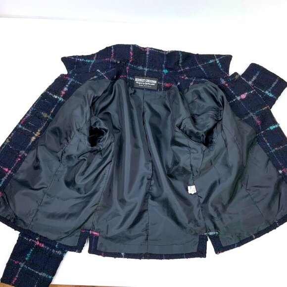 Vintage Herbert Grossman Rare Multi Color Rainbow Wool Tweed Blazer Sz 8-6 - Picture 13 of 16